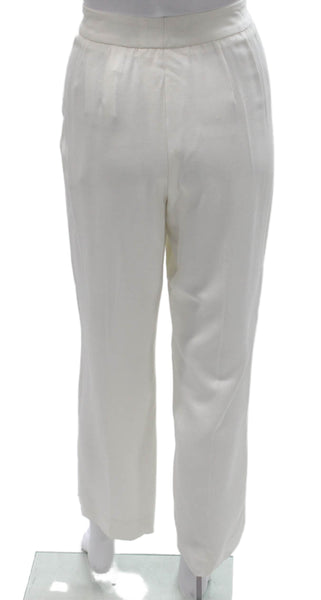 Barry Bricken Women Dress Pants White Viscose Zip Size 6