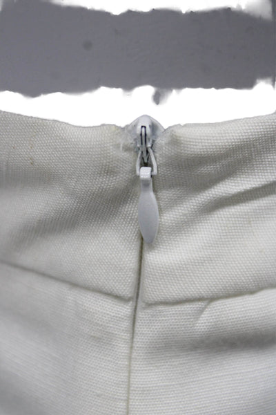 Barry Bricken Women Dress Pants White Viscose Zip Size 6