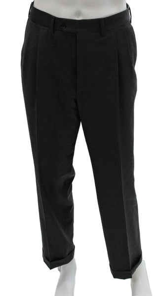 Boyds Mens Wool Gray Dress Pants Button Closure Size 52