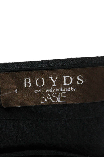Boyds Mens Wool Gray Dress Pants Button Closure Size 52
