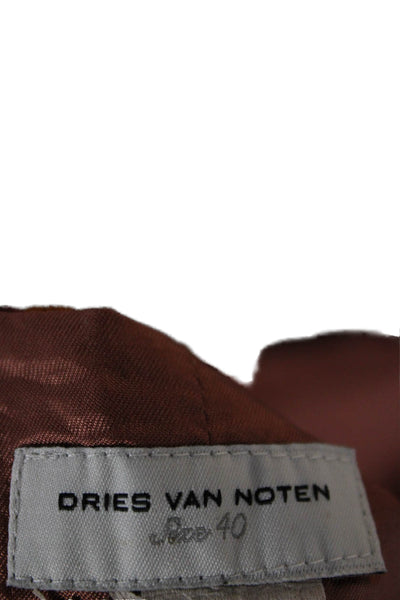 Dries Van Noten Women Silk Multicolor Shift Dress Knee Length Size 40