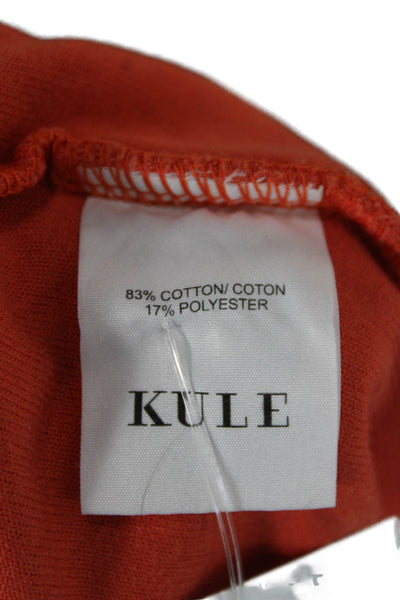 Kule Womens Sweat Shorts Orange Cotton Size XS