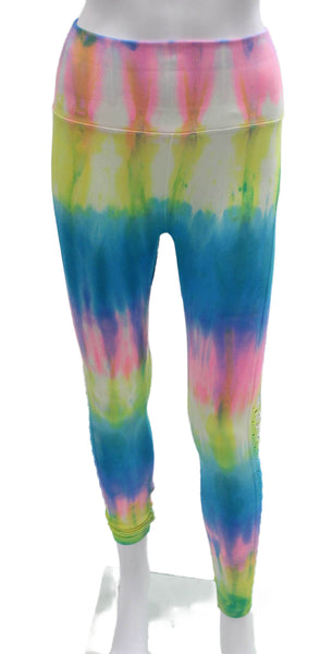 Spiritual Gangster Womens Ankle Leggings Tie Dye Multicolor Polyester Size XS