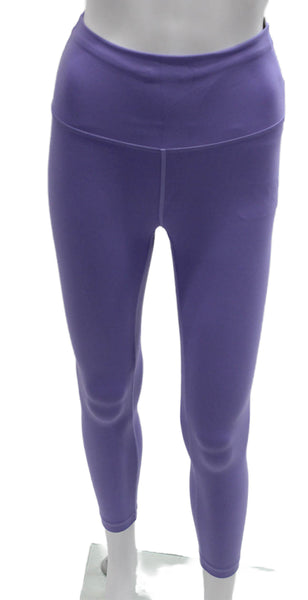 Lululemon Women Purple Ankle Leggings Polyester Blend Solid Size 4