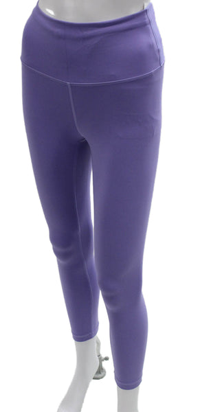 Lululemon Women Purple Ankle Leggings Polyester Blend Solid Size 4