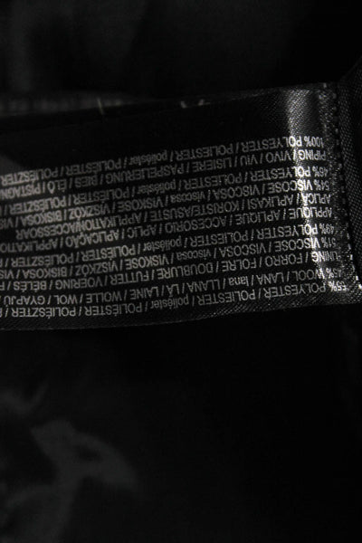 MNG Women Tuxedo Blazer Black Wool Button Long Sleeve Size XS