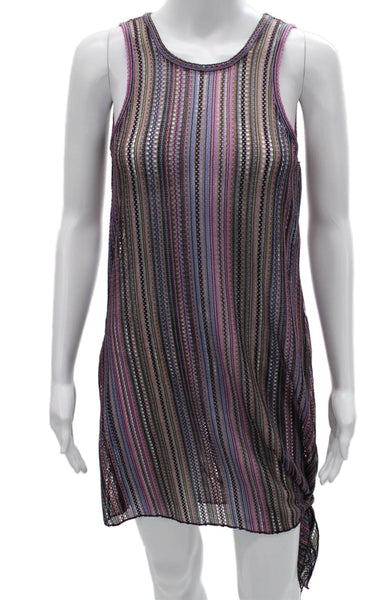 Becca by Rebecca Virtue Women Striped Tank Dress Cover Up Multicolor Size XS