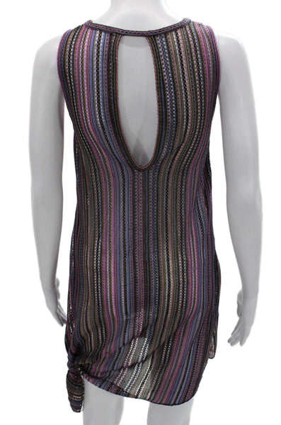 Becca by Rebecca Virtue Women Striped Tank Dress Cover Up Multicolor Size XS