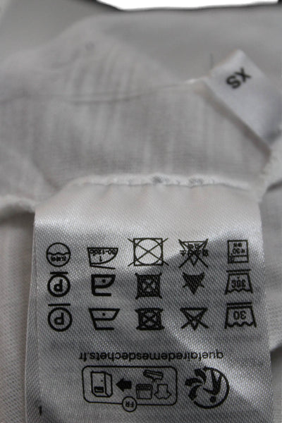 Closed Womens Basic White Cotton Round Neck Short Sleeve T-Shirt Size XS