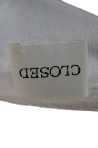 Closed Womens Basic White Cotton Round Neck Short Sleeve T-Shirt Size XS