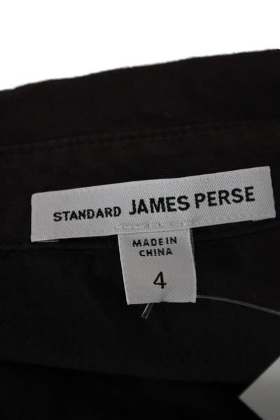 Standard James Perse Mens Cotton Button Up Shirt Burgundy Size 4