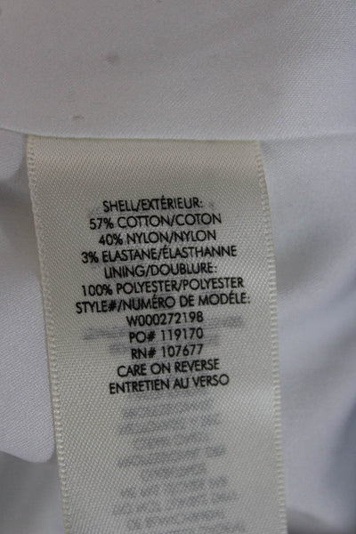 Alice + Olivia Womens White Basic Jacket Long Sleeve Size 14