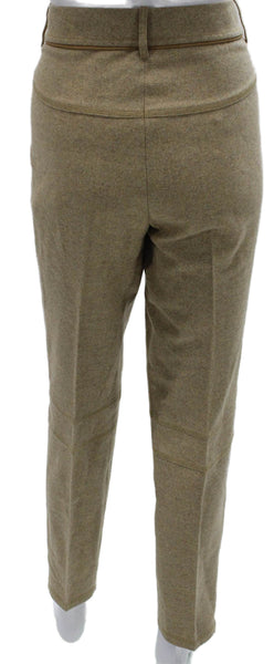 Magaschoni Collection Womens Beige Wool Dress Pants Zip Inseam 29 Size 10