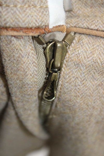 Magaschoni Collection Womens Beige Wool Dress Pants Zip Inseam 29 Size 10