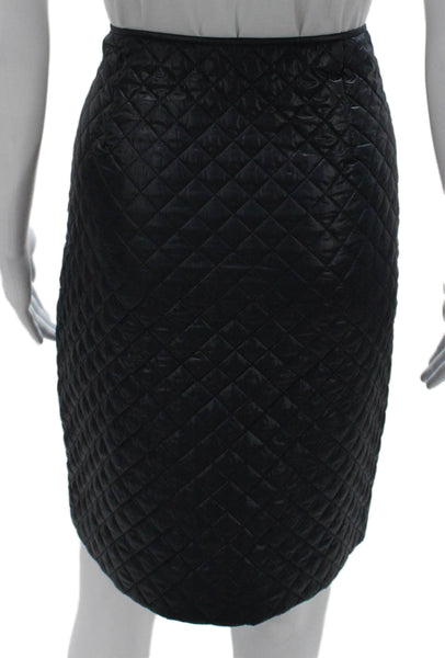 Per Se Womens Black Straight Pencil Skirt Polyester Zip Short Size 10
