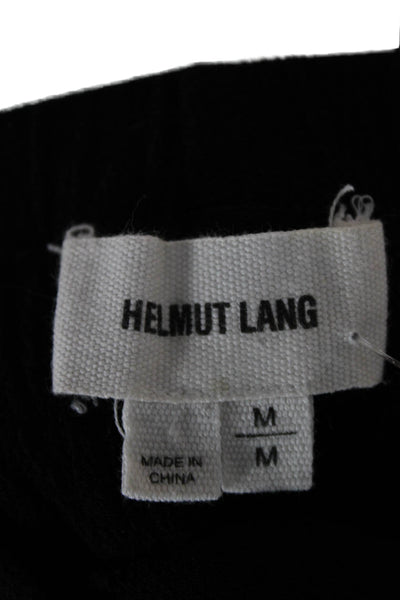 Helmut Lang Womens Sweat Shorts Black Rayon Drawstring Size M