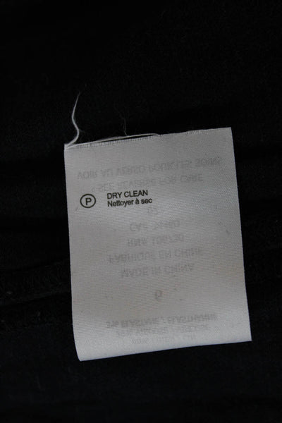 Vince Womens Linen Collared Sleeveless Jumpsuit Black Button Size 6