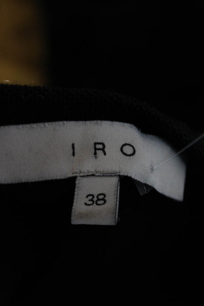 IRO Women Bodycon Wool Long Sleeve Crew Neck Black Dress Size 38