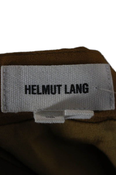 Helmut Lang Women Wrap Skirt Brown Polyester Long Size 10
