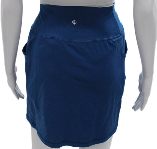 Athleta Womens Athletic Mini Nylon Pull On Skort Blue Size L