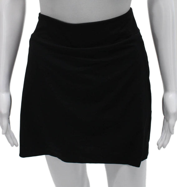 Athleta Womens Athletic Black Polyester Mini Skort Pull On Size 16