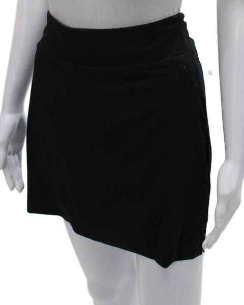 Athleta Womens Athletic Black Polyester Mini Skort Pull On Size 16