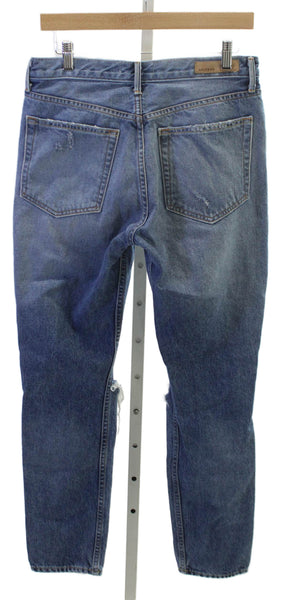 Grlfrnd Women Boyfriend Jeans Blue High Rise 27 Inseam Size 29