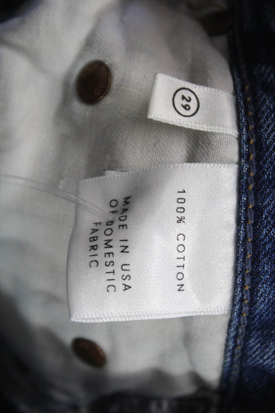 Grlfrnd Women Boyfriend Jeans Blue High Rise 27 Inseam Size 29
