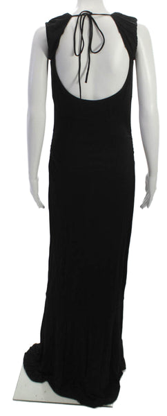 Nicole Miller Womens Maxi Dress Black V-Neck Sleeveless Rayon Size 10
