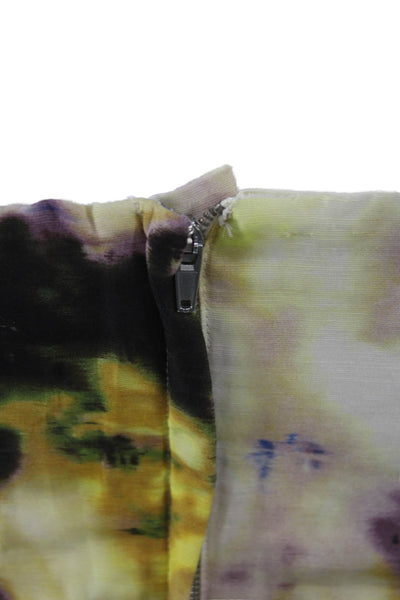 J Crew Womens Sheath Dress Multicolor Linen Sweetheart Sleeveless Knee Size 4