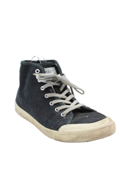 Rag & Bone Womens Lace Up High Top Sneakers Black Size 13.5