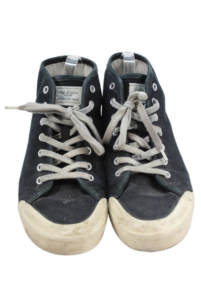 Rag & Bone Womens Lace Up High Top Sneakers Black Size 13.5
