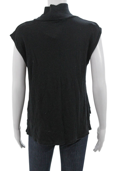 LNA Womens Black Modal Mock Neck Sleeveless Basic Tank Size M
