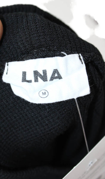 LNA Womens Black Modal Mock Neck Sleeveless Basic Tank Size M