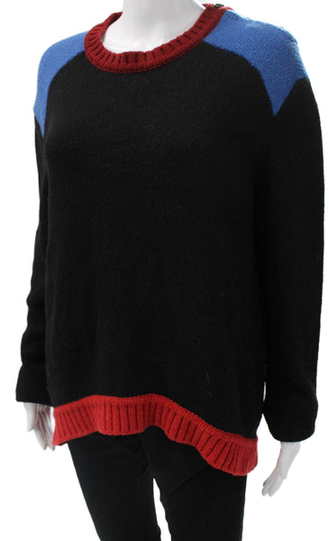Givenchy Women Multicolor Colorblock Pullover Sweater Size L