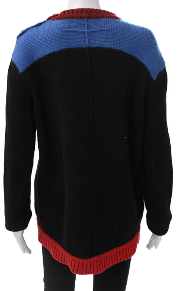 Givenchy Women Multicolor Colorblock Pullover Sweater Size L