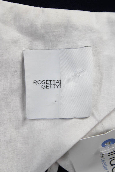 Rosetta Getty Womens Solid Blue Long Sleeve Button Jacket Size S