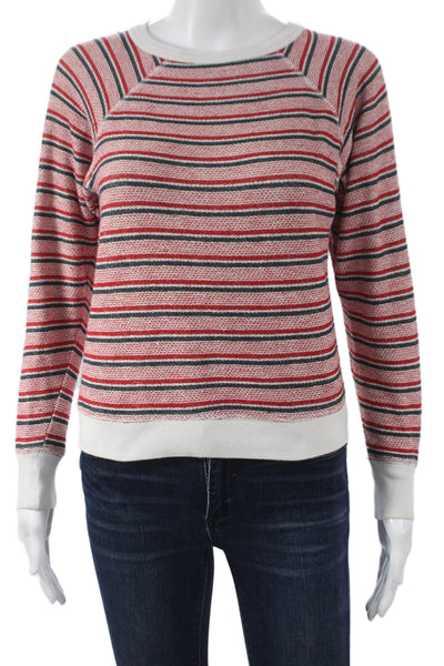 Soeur Women Pullover Striped Multicolor Crew Neck Long Sleeve Size 34