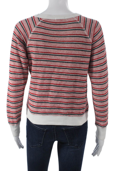 Soeur Women Pullover Striped Multicolor Crew Neck Long Sleeve Size 34