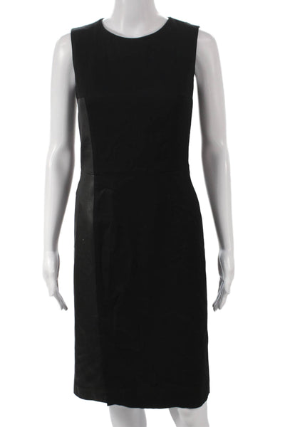 Gerard Darel Women Sheath Dress Black Rayon Sleeveless Zip Knee Size 34