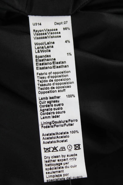 Gerard Darel Women Sheath Dress Black Rayon Sleeveless Zip Knee Size 34