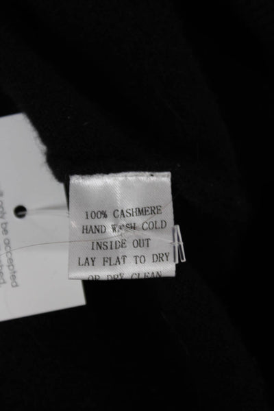 Lingua Franca Womens Black Cashmere V-Neck Pullover Sweater Long Sleeve Size XS