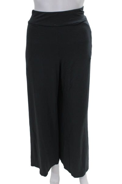 Eileen Fisher Womens Dress Pants Black Rayon Pull On Size L
