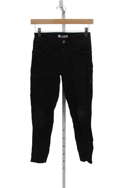 Pierre Balmain Womens Black Cotton Skinny Jeans Size 25