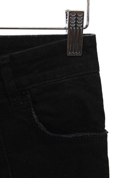 Pierre Balmain Womens Black Cotton Skinny Jeans Size 25
