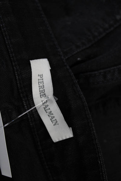 Pierre Balmain Womens Black Cotton Skinny Jeans Size 25