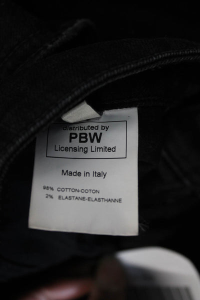 Pierre Balmain Womens Black Cotton Skinny Jeans Size 25