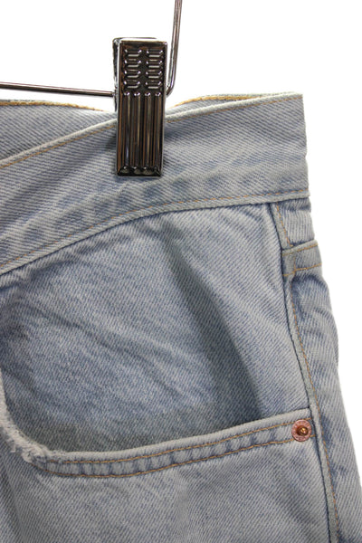 Grlfrnd Womens Blue Straight Jeans Mid Rise 100% Cotton Size 27