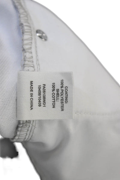 Meshki Women Silver Straight Jeans 100% Cotton Button Closure Inseam 30 Size S