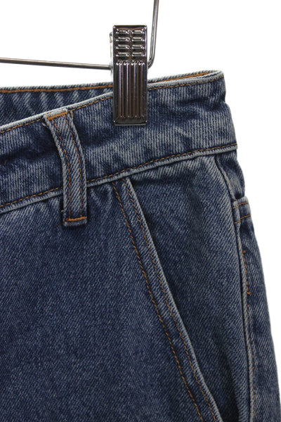 Lioness Women Straight Jeans Blue Cotton Low Rise Button Size S
